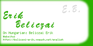 erik beliczai business card